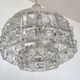 Midcentury Glass Chandelier by Kinkeldey, Germany, 1970s