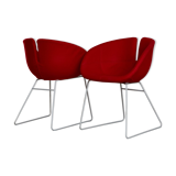 Fjord Chairs in Red by Patricia Urquiola for Moroso, 2002