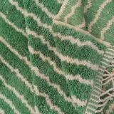 Tapis berbère vert Authentique fait main 300x365