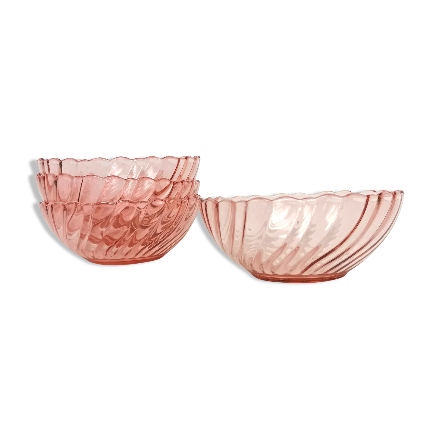 4 pink cups Arcoroc rosaline