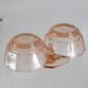 Salt and Pepper Set in pink glass, molded glass, vintage French, authentic