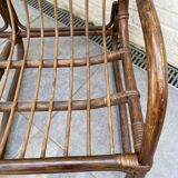 Two-seater rattan bench