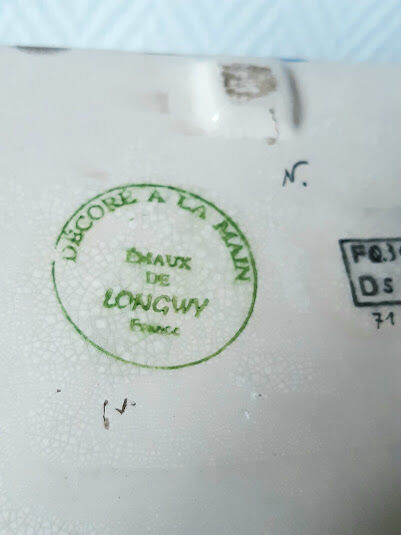 Longwy enamel inkwell