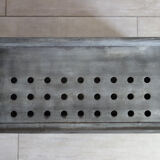 Old industrial box perfoated metal