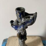 Anthropomorphic ceramic candlestick