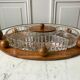 Wooden top and art deco glass 30s