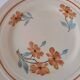 Set of 6 vintage orange and blue floral plates – 1950s