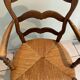 Fauteuil campagnard paillé