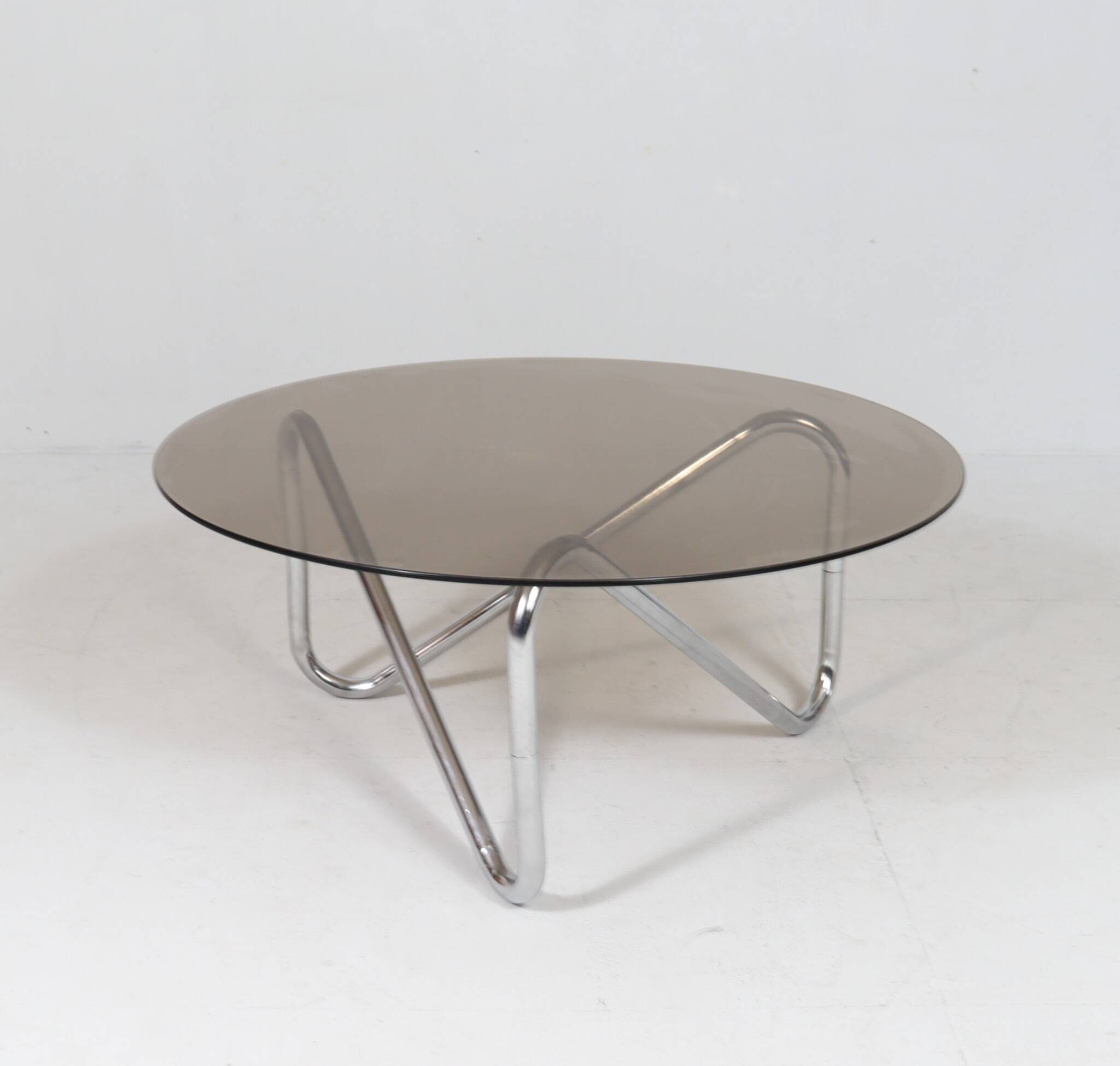 French tubular steel coffee table/coffee table, 1970s