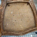 Pair of caned bistro chairs