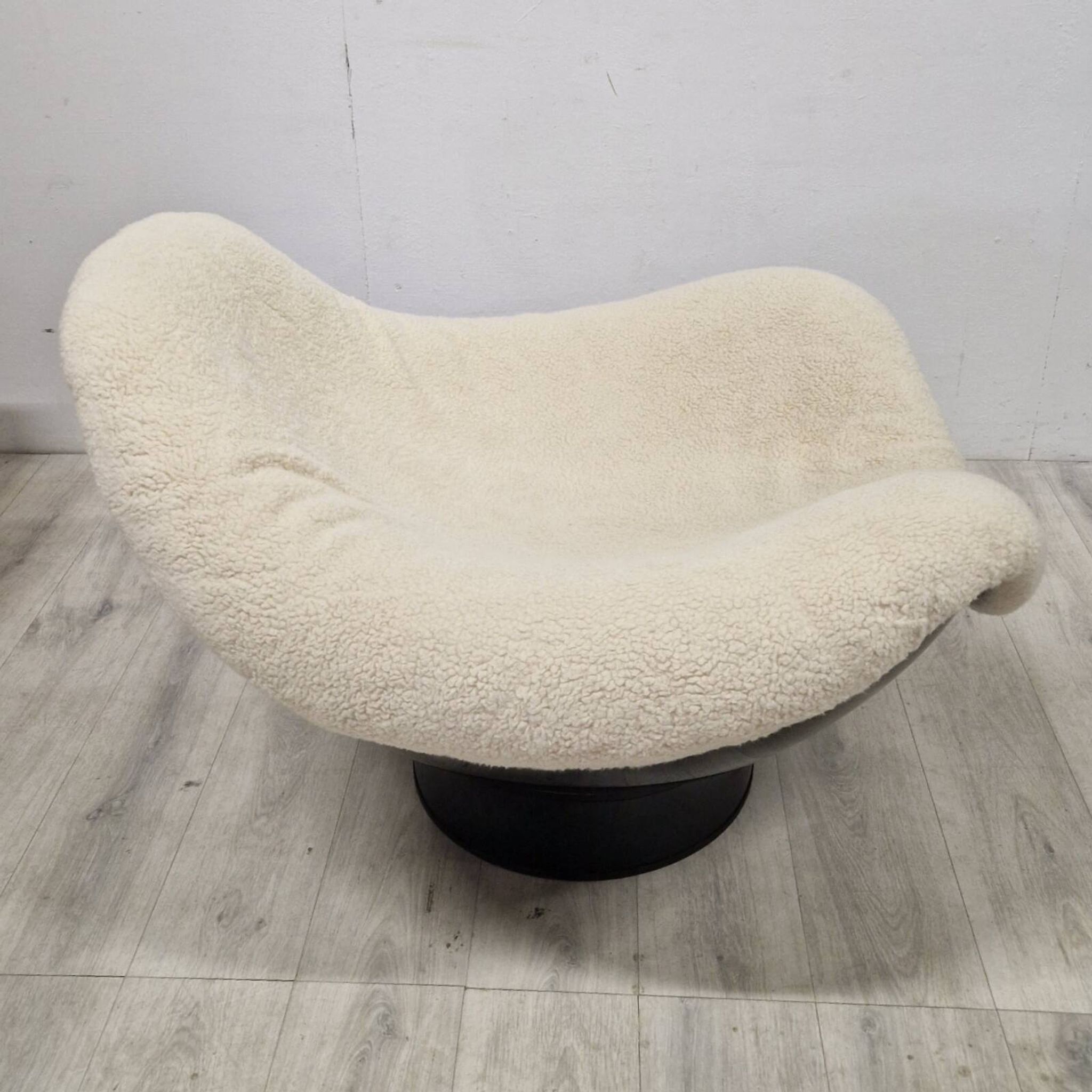 Chaise emblématique de l'ère spatiale Rodica par Mario Brunu pour Comfort, Italie 1960