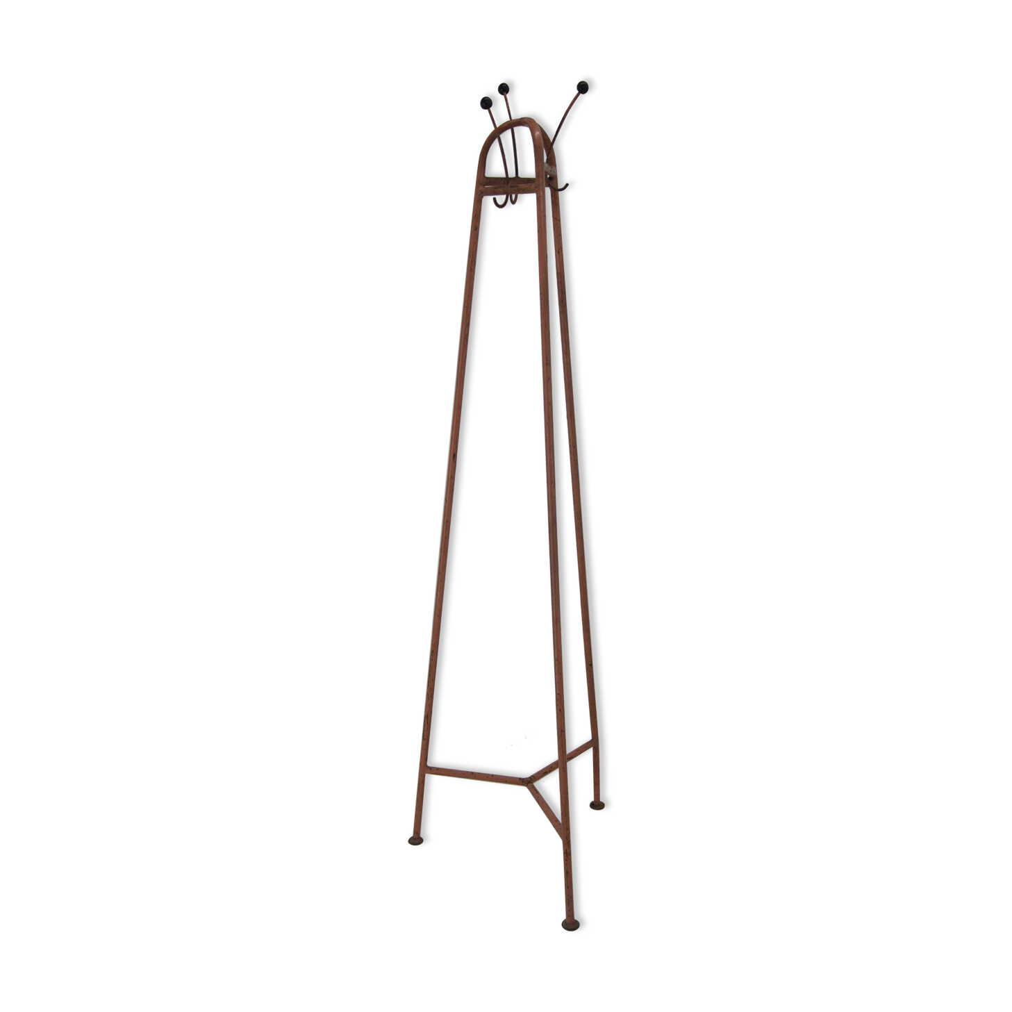 Bauhaus industrial pink coat stand, 1920s