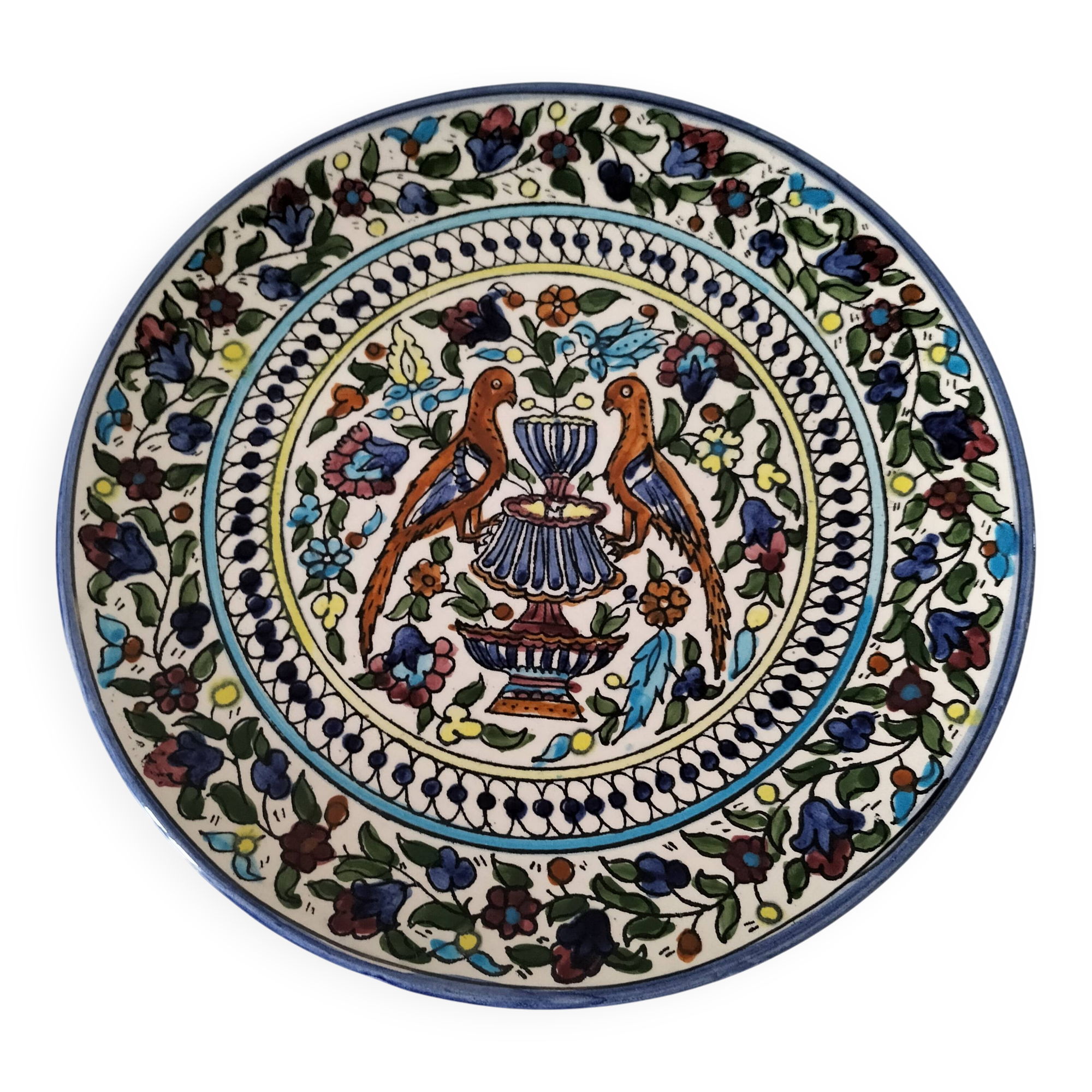 Decorative earthenware wall plate – Mediterranean style