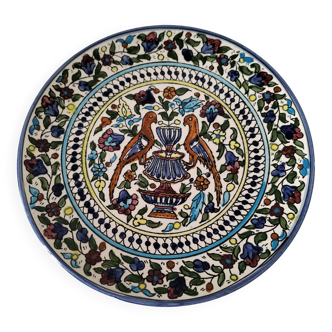 Assiette murale en faïence décorative – esprit méditerranéen