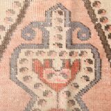 4x7 Salmon & Brown Geometric Oriental Vintage Rug, 139x227Cm