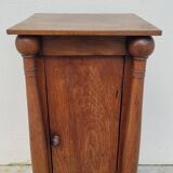 Empire bedside table with detached columns in walnut 19th