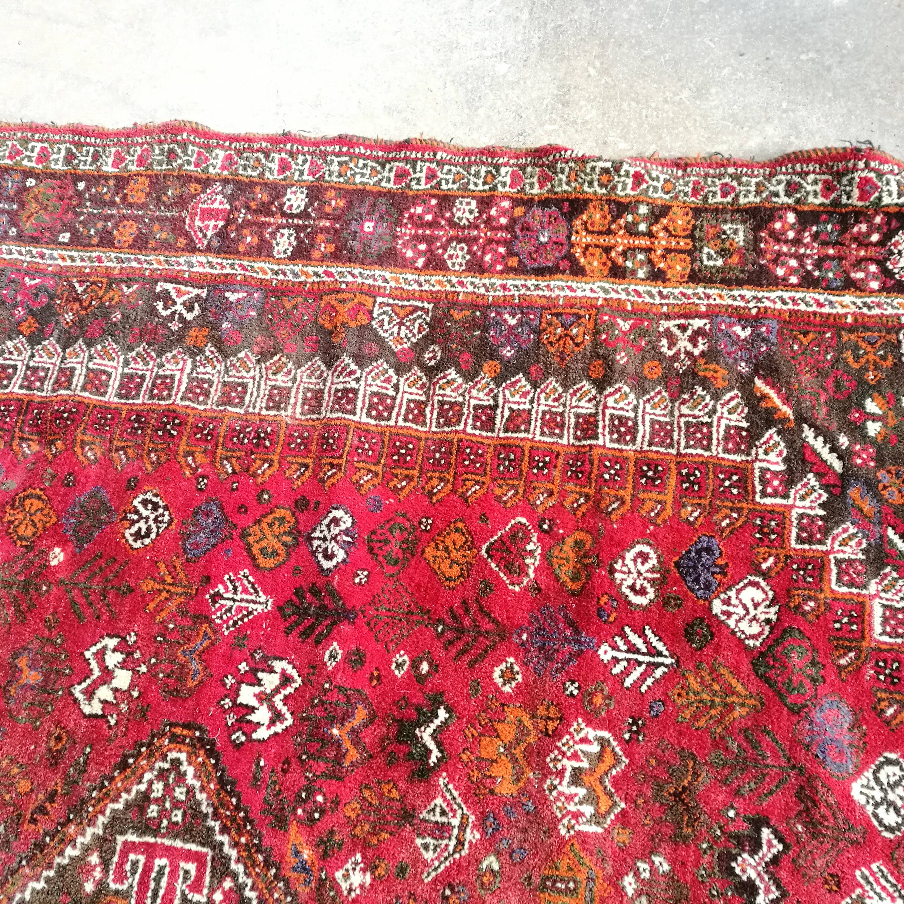 Ancient Persian rug, 285/215 cm, handmade.