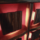 Bright brutalist bar furniture aranjou vintage from the 50s 60s in solid elm