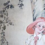 Gouache and watercolor drawing, 20th century, Signed