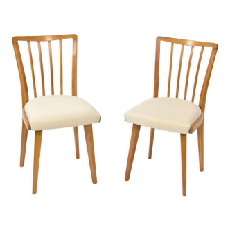 1970s Pair of oak dining chairs