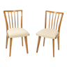 1970s Pair of oak dining chairs