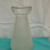 Hyacinth vase in frosted satin glass art nouveau period early 20th century