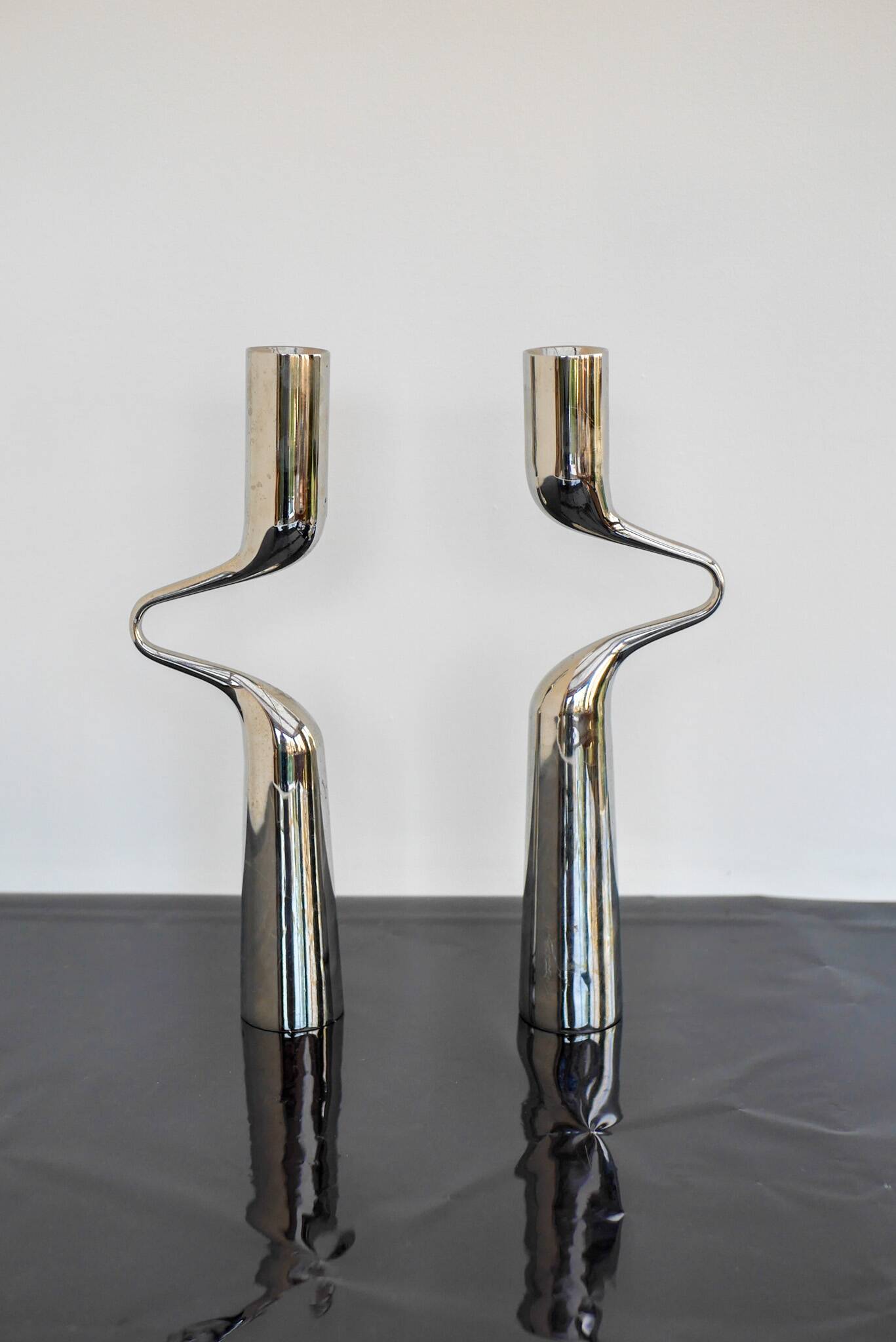 Sculptural Candleholders, 'Tango/Double' Modern Danish design by Mikaela Dörfel