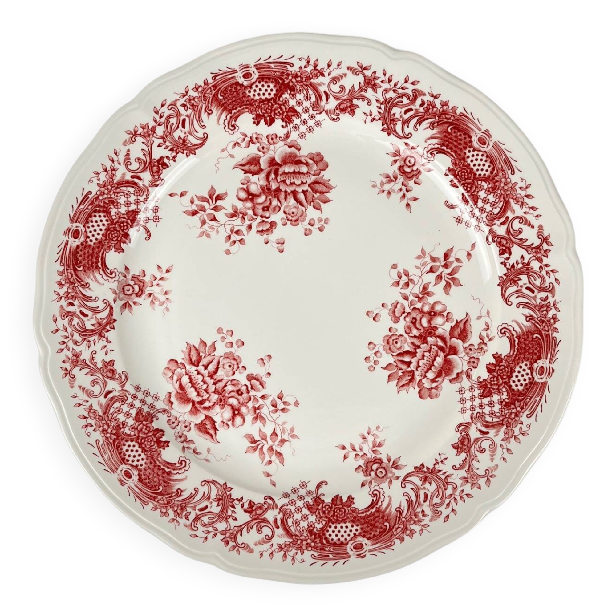 Villeroy & Boch cake plate, "Valeria" model, red tones