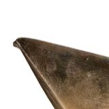 Modern silver-plated paper boat sculpture, Paola C. Aldo Cibic Italy 1980