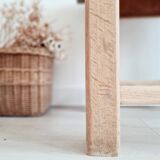 Brutalist table - oak side table