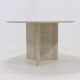 Large Italian Modern Round Travertine Dining Table 1970s