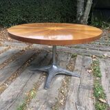 Table circulaire marquetée