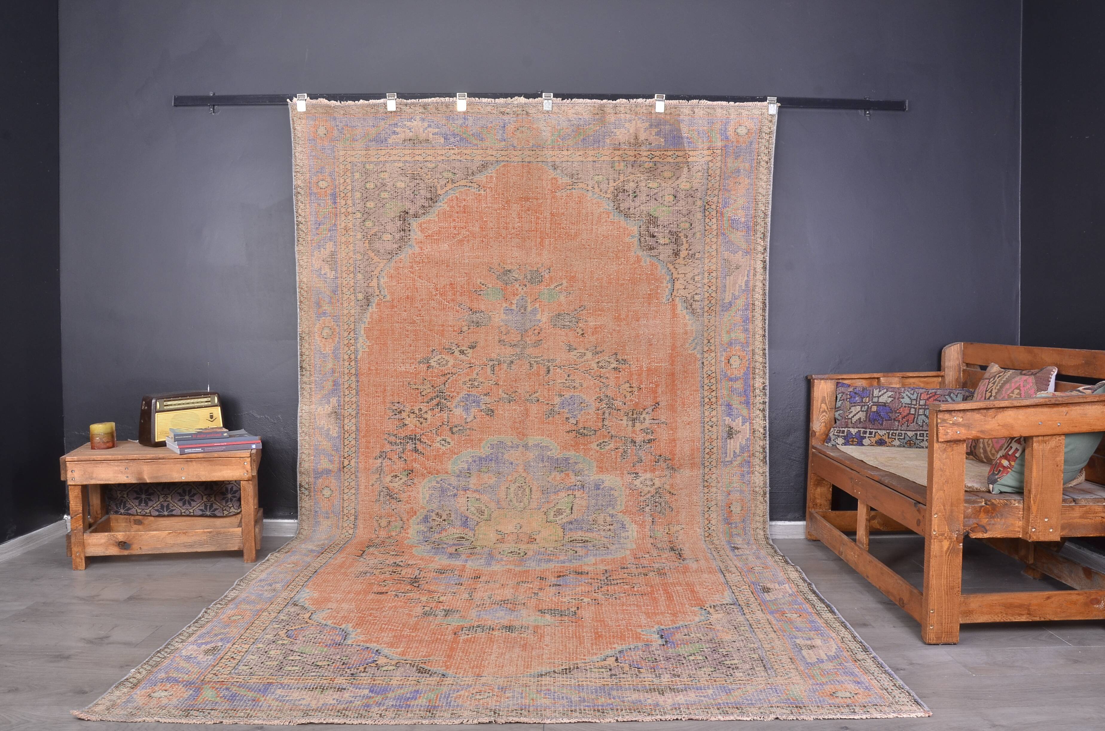 Oushak Vintage Wool Carpet Sku2316