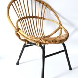 Vintage rattan children's armchair from the 50s/60s