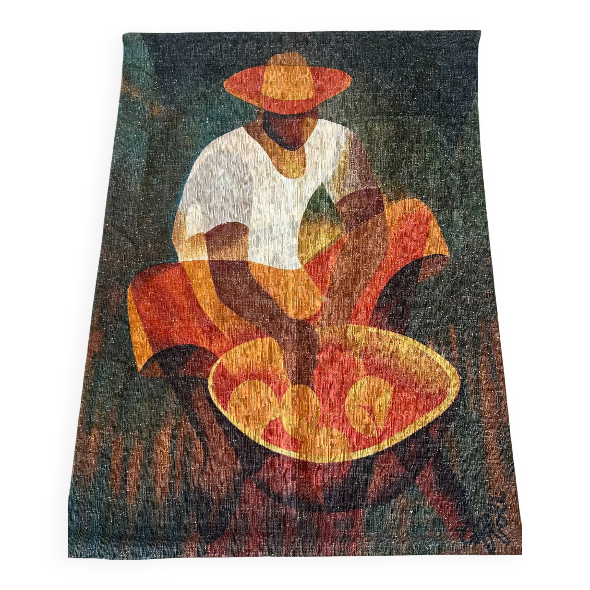 Tapestry L.Toffoli the orange merchant Aubusson