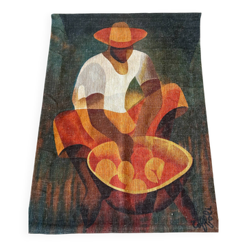 Tapestry L.Toffoli the orange merchant Aubusson