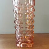 Vintage pink glass vase