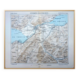 Printed in 1844, the surroundings of Interlaken, Switzerland.