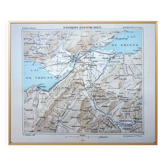 Printed in 1844, the surroundings of Interlaken, Switzerland.