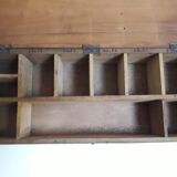 Wooden crate box 46.2x19.3cm with compartments