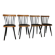 4 Baumann 740G chairs light beech black skai