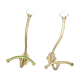 Antique metal and ceramic hooks
