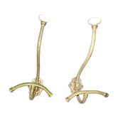 Antique metal and ceramic hooks