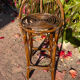 Pair of 1960s rattan stools from France.