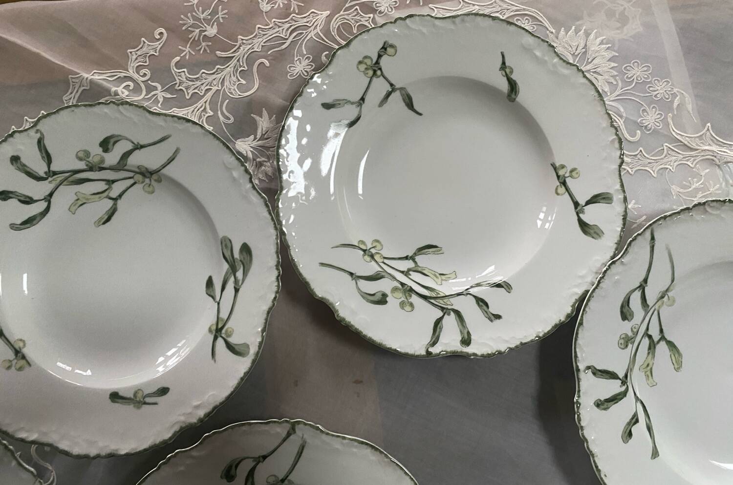 Set of 6 deep plates Pillivuyt model Gui vintage
