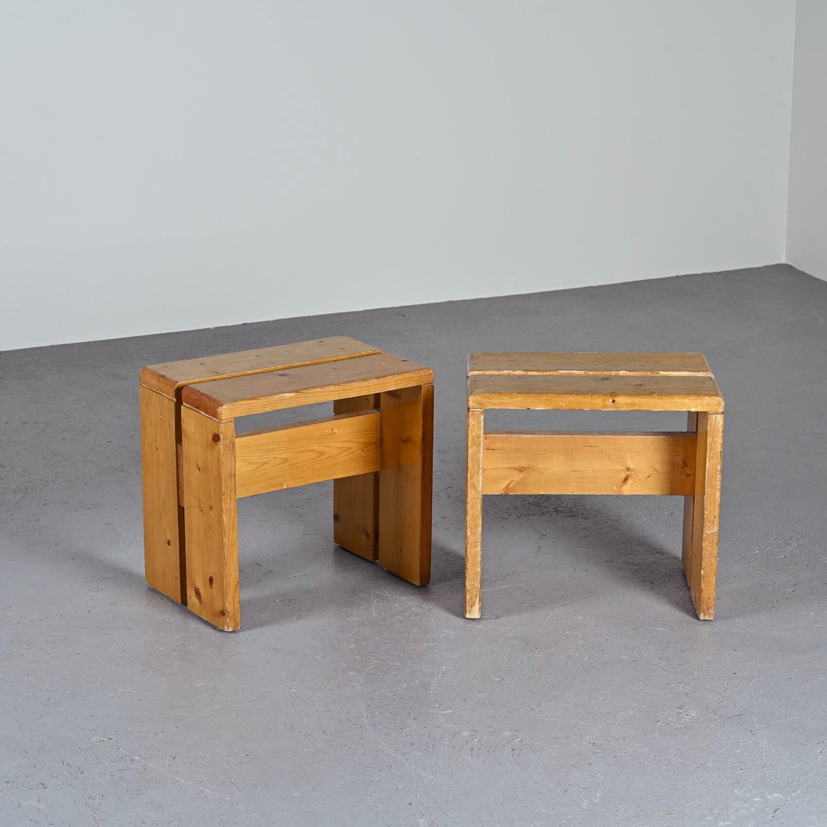 Pair of stools, Les Arcs circa 1970
