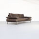 Foster & Partners ‘Still Sdc250’ curved sofa in brown leather for Molteni & C