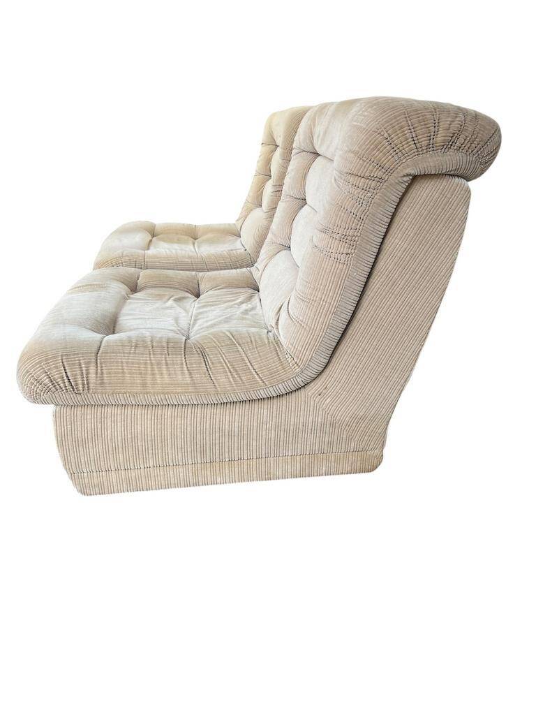Set of 2 vintage meurop modular armchairs / single seat