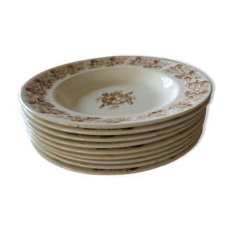 9 hollow plates Longwy Russian model, iron earth