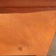 Sofa club leather 3 places buttoned back finish studded and velvet